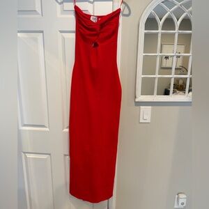 NWT NEW Snyd’s Maia Maxi Women’s Strapless Red Long Dress Size Medium